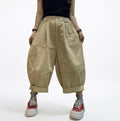 Patchwork Wide Leg Denim Pants | Relaxed Fit Cotton Trousers