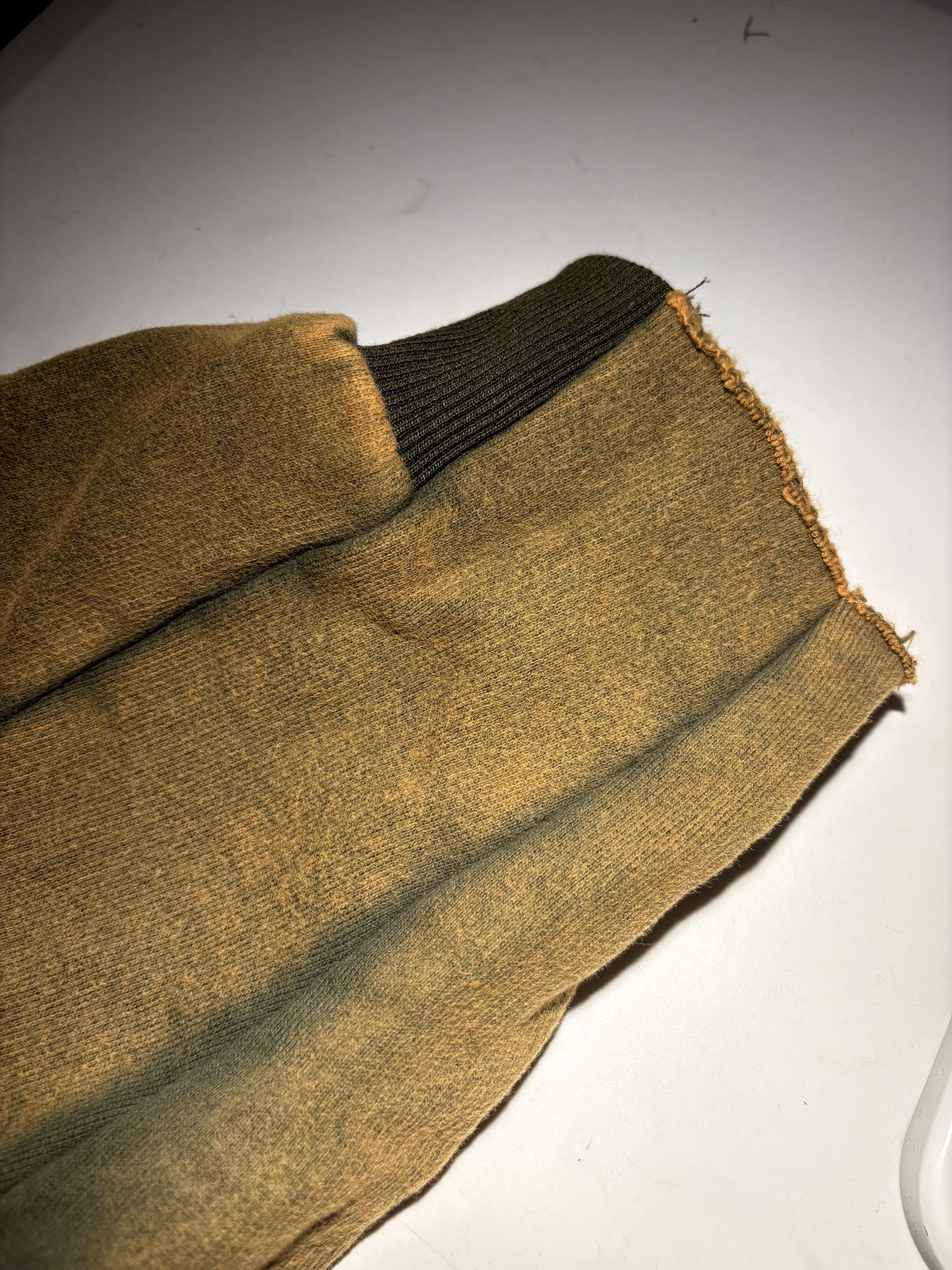 Vintage Hand-Dyed Sweatshirt, Midweight Fleece-Lined Oversized Cropped Pullover, Distressed Patchwork Top