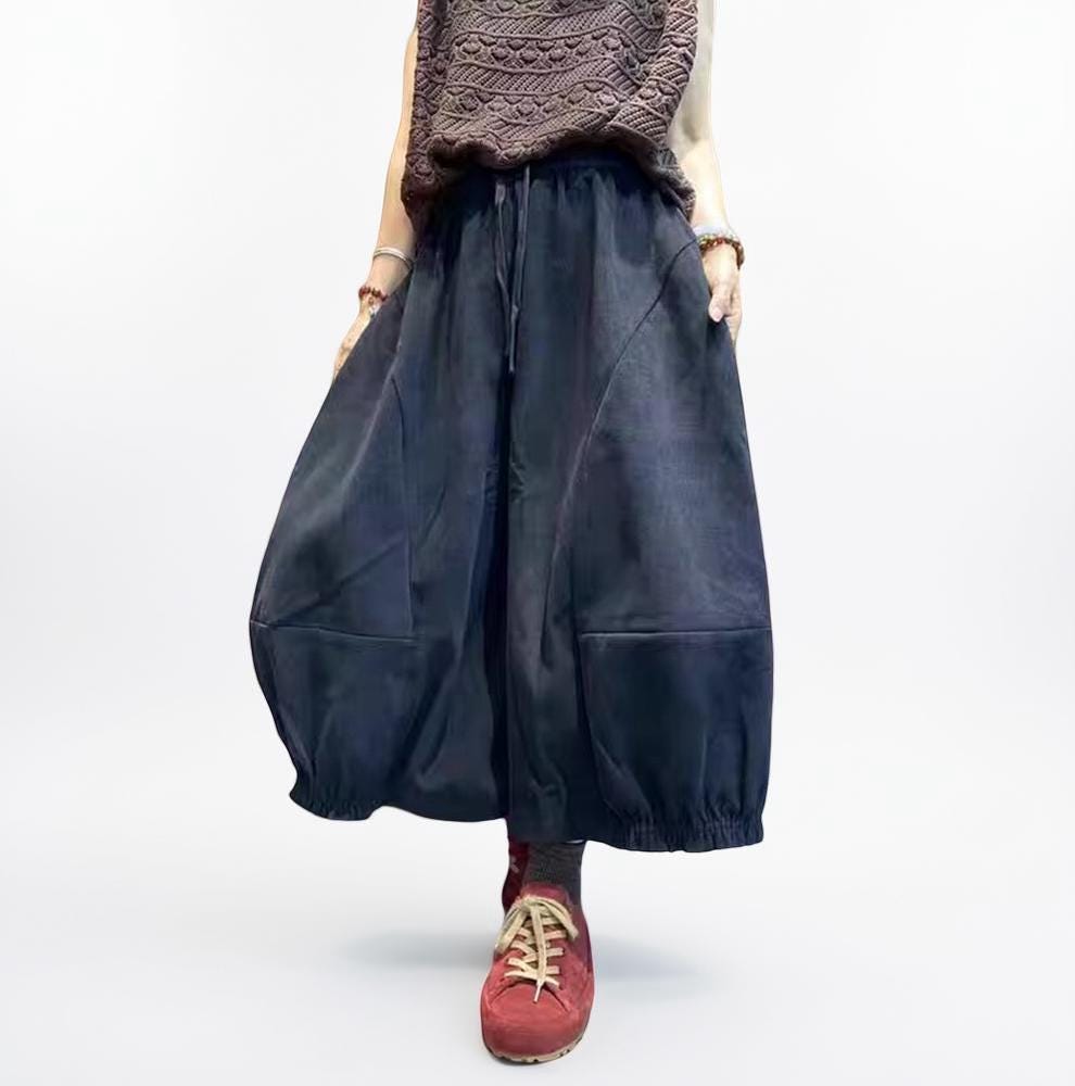 Vintage Wash Cotton Balloon Pants | Relaxed Harem Trousers