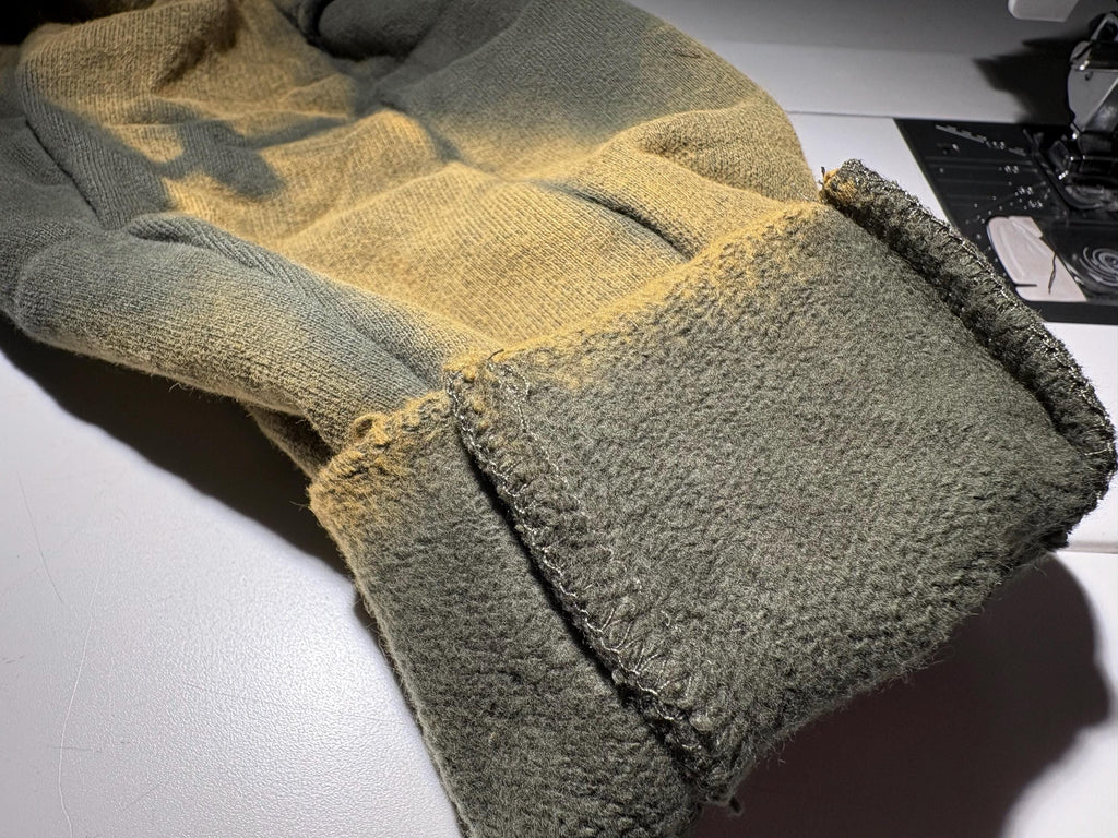 Vintage Hand-Dyed Sweatshirt, Midweight Fleece-Lined Oversized Cropped Pullover, Distressed Patchwork Top